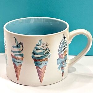Fig & Fern Desinger T&C Inspired Blue and White Ice Cream Cone Mug